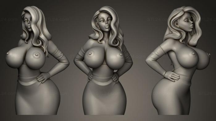 Figurines of girls (jessica bare, STKGL_0025) 3D models for cnc